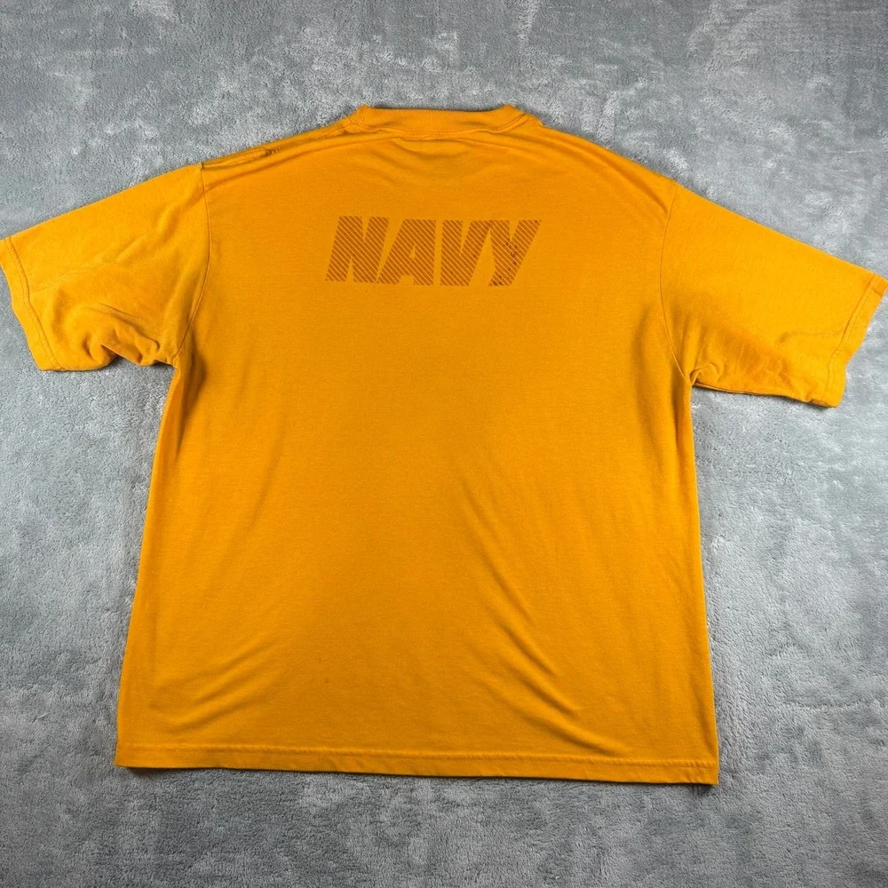 US Navy Originals Alpha Mills T-Shirt Mens XL Gold Yellow Short Sleeve NEX USA